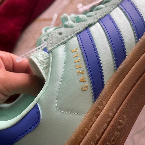 adidas gazelle silver green womens adidas Gazelle Womens Semi Green Spark - Shoes
